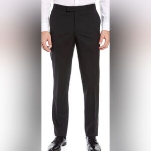 NWT Nordstrom Rack Black Tuxedo Trim Fit Pants in Black - Size 30W